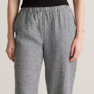 Quince Black and White Checkered Chinos